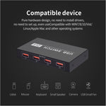 Commutateur USB 2x4 2 ports pour partage de 4 appareils entre PC, imprimante, clavier, souris, moniteur, commutateur USB 2x4