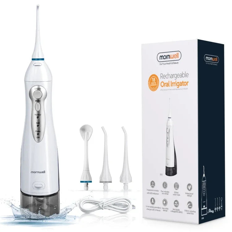 Mornwell D52 Hydropulseur Rechargeable USB Irrigateur Buccal Étanche IPX7, D52