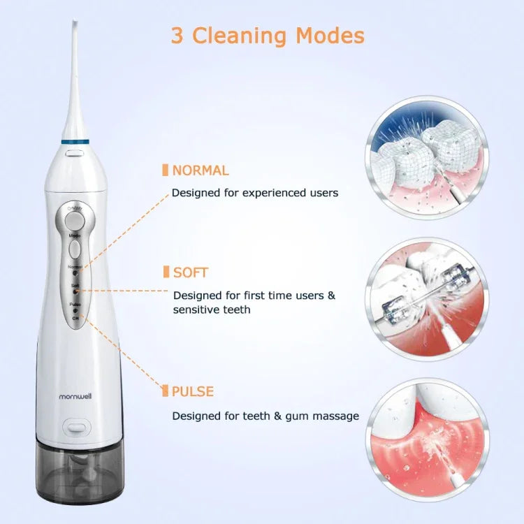 Mornwell D52 Hydropulseur Rechargeable USB Irrigateur Buccal Étanche IPX7, D52