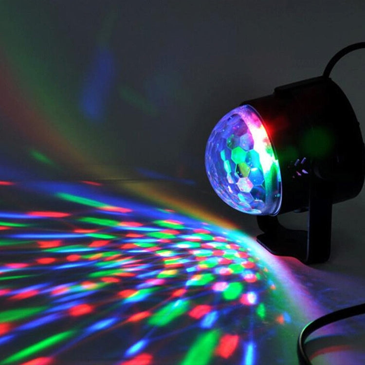 Lampe de fête DJ activée par le son YouOKLight YK2278 3W RBG boule disco stroboscopique lumière de scène avec 7 modes, sans télécommande