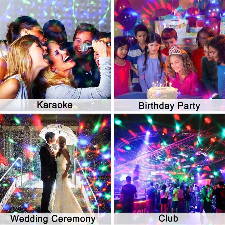 Lampe de fête DJ activée par le son YouOKLight YK2278 3W RBG boule disco stroboscopique lumière de scène avec 7 modes, sans télécommande