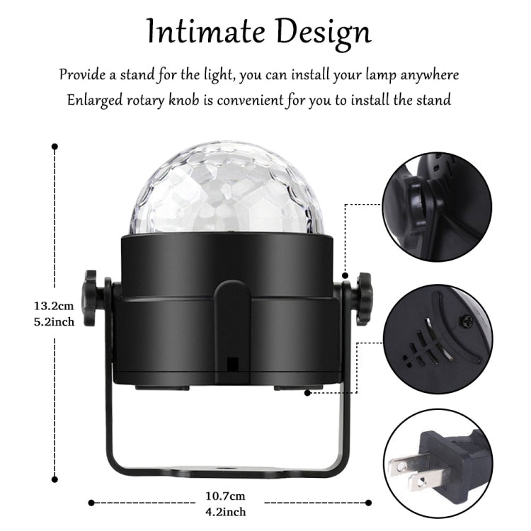 Lampe de fête DJ activée par le son YouOKLight YK2278 3W RBG boule disco stroboscopique lumière de scène avec 7 modes, sans télécommande