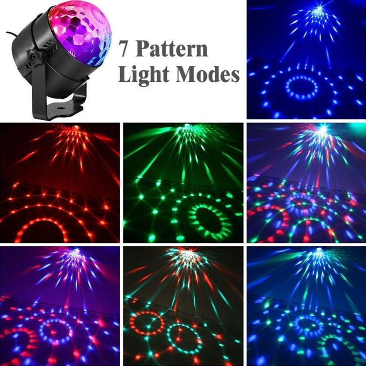 Lampe de fête DJ activée par le son YouOKLight YK2278 3W RBG boule disco stroboscopique lumière de scène avec 7 modes, sans télécommande