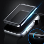 2 pièces Mocolo Film en verre trempé 0.33mm 9H 3D à bords arrondis, Apple Watch Series 3 38mm, Apple Watch Series 3 40mm, Apple Watch Series 4 42mm, Apple Watch Series 4 44mm