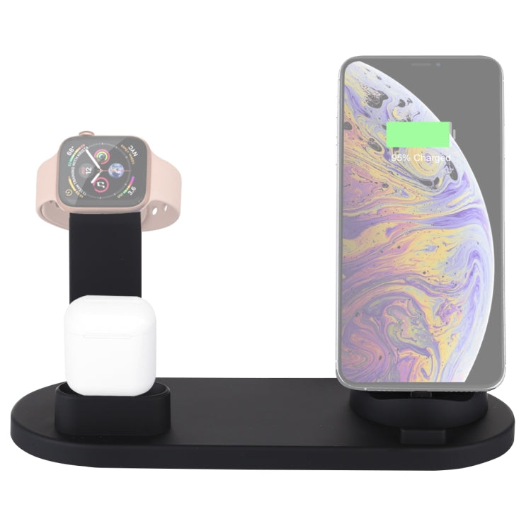 HQ-UD15 Base de chargement sans fil rotative avec support pour téléphones / iWatches / AirPods (argent), argent (avec chargement sans fil), blanc sans chargement sans fil, noir sans chargement sans fil, blanc (avec chargement sans fil)