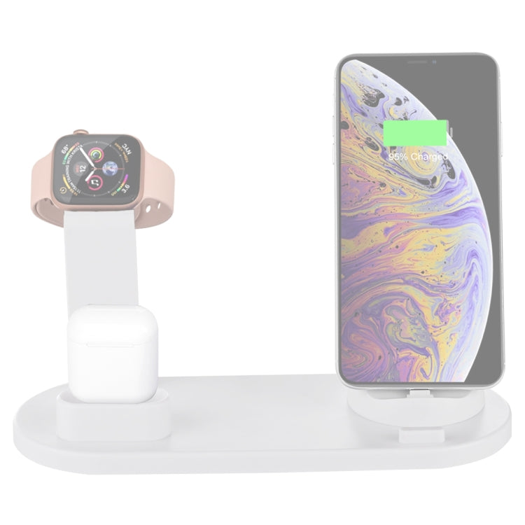 HQ-UD15 Base de chargement sans fil rotative avec support pour téléphones / iWatches / AirPods (argent), argent (avec chargement sans fil), blanc sans chargement sans fil, noir sans chargement sans fil, blanc (avec chargement sans fil)