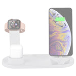 HQ-UD15 Base de chargement sans fil rotative avec support pour téléphones / iWatches / AirPods (argent), argent (avec chargement sans fil), blanc sans chargement sans fil, noir sans chargement sans fil, blanc (avec chargement sans fil)