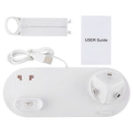 HQ-UD15 Base de chargement sans fil rotative avec support pour téléphones / iWatches / AirPods (argent), argent (avec chargement sans fil), blanc sans chargement sans fil, noir sans chargement sans fil, blanc (avec chargement sans fil)