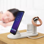 HQ-UD15 Base de chargement sans fil rotative avec support pour téléphones / iWatches / AirPods (argent), argent (avec chargement sans fil), blanc sans chargement sans fil, noir sans chargement sans fil, blanc (avec chargement sans fil)