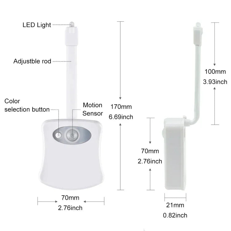 Veilleuse de toilettes à détecteur de mouvement YouOKLight, éclairage LED pour toilettes et salle de bain