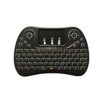 Mini clavier sans fil I8 Max 2,4 GHz avec pavé tactile, souris gyroscopique rechargeable, jeu intelligent, rétroéclairage 7 couleurs