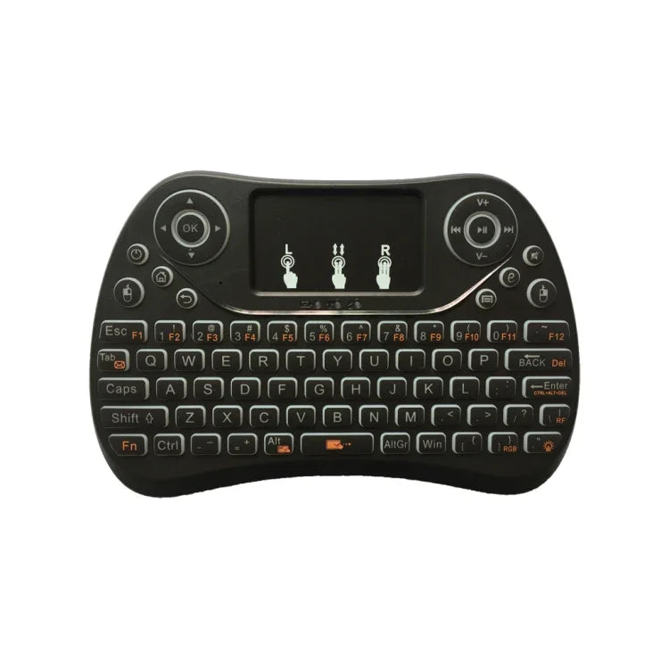 Mini clavier sans fil I8 Max 2,4 GHz avec pavé tactile, souris gyroscopique rechargeable, jeu intelligent, rétroéclairage 7 couleurs