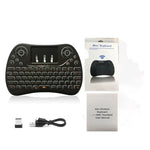 Mini clavier sans fil I8 Max 2,4 GHz avec pavé tactile, souris gyroscopique rechargeable, jeu intelligent, rétroéclairage 7 couleurs