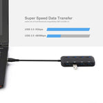 Hub USB3.0 ultra rapide 4 ports avec interrupteur, USB 3.0