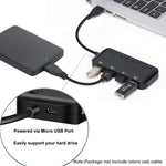 Hub USB3.0 ultra rapide 4 ports avec interrupteur, USB 3.0
