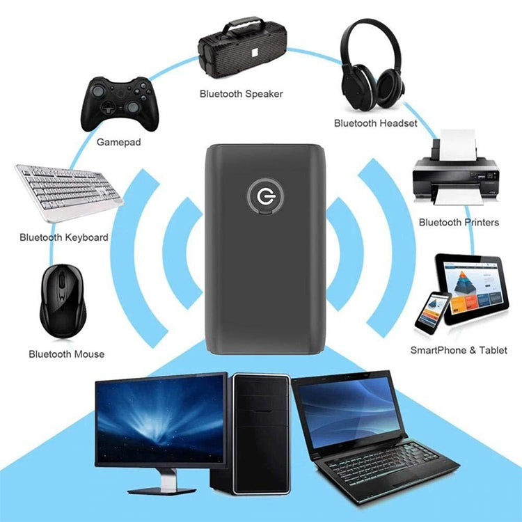 Adaptateur Bluetooth B10S Adaptateur Bluetooth 5.0 Émetteur Récepteur Bluetooth 2 en 1, noir