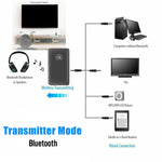Adaptateur Bluetooth B10S Adaptateur Bluetooth 5.0 Émetteur Récepteur Bluetooth 2 en 1, noir