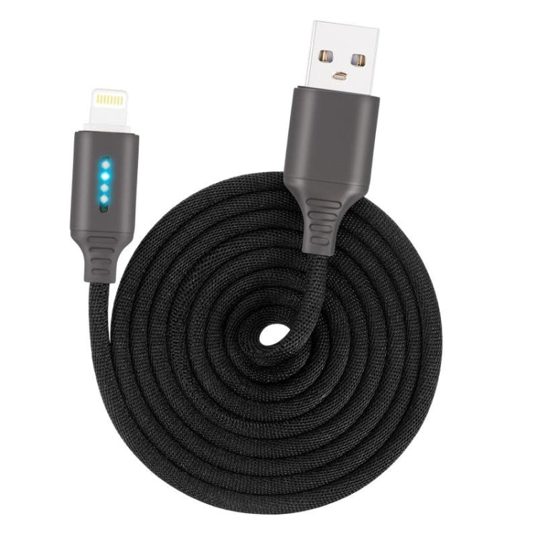 Câble de charge intelligent à arrêt automatique en alliage de zinc pour câble de données lumineux Apple à lampe de course