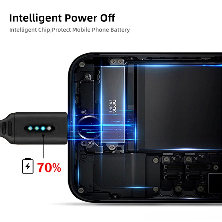 Câble de charge intelligent à arrêt automatique en alliage de zinc pour câble de données lumineux Apple à lampe de course