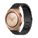 For Xiaomi MI/Huawei Glory S1 Three Beads Stainless Steel Watch Wrist Strap 18mm, Black, Gold, Rose Gold, Colourful, Silver