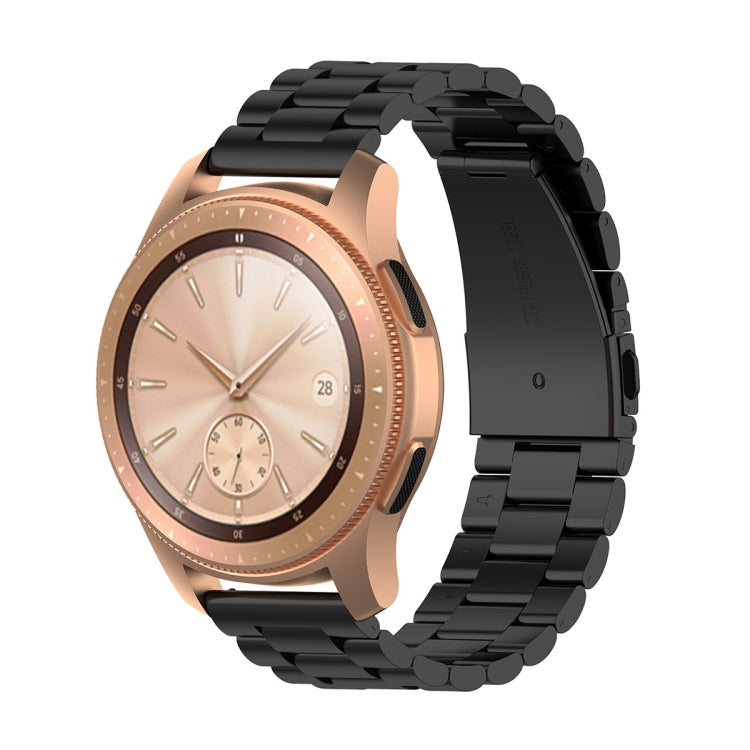 For Xiaomi MI/Huawei Glory S1 Three Beads Stainless Steel Watch Wrist Strap 18mm, Black, Gold, Rose Gold, Colourful, Silver