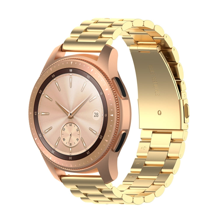 For Xiaomi MI/Huawei Glory S1 Three Beads Stainless Steel Watch Wrist Strap 18mm, Black, Gold, Rose Gold, Colourful, Silver