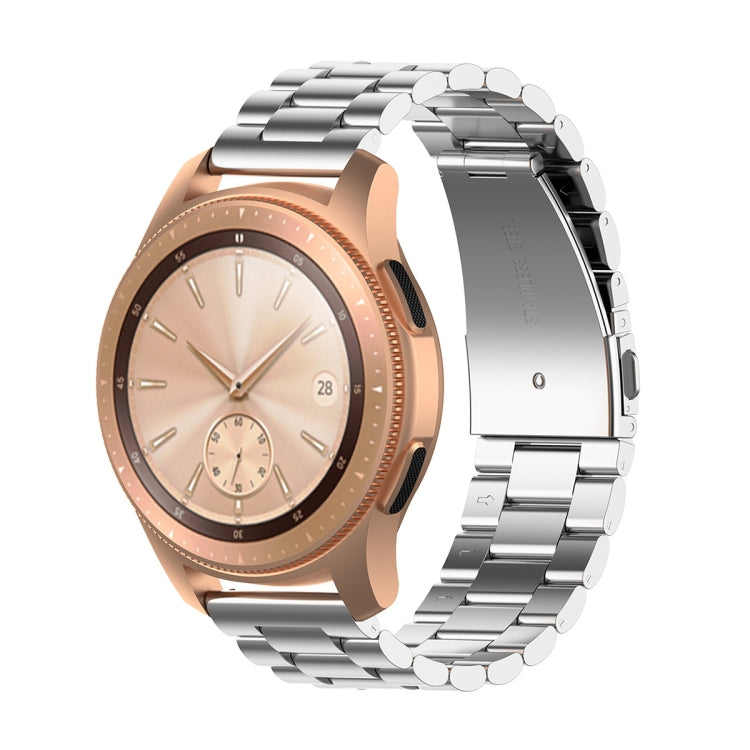 For Xiaomi MI/Huawei Glory S1 Three Beads Stainless Steel Watch Wrist Strap 18mm, Black, Gold, Rose Gold, Colourful, Silver