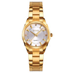 Montre SKmei 1620, élégante avec strass, créative, décontractée, étanche, à quartz, pour femme, avec bracelet en acier.