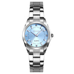 Montre SKmei 1620, élégante avec strass, créative, décontractée, étanche, à quartz, pour femme, avec bracelet en acier.