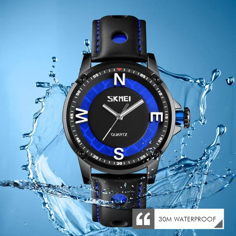 SKMEI 9211 Montre Homme Tendance Quartz Cadran Stéréo Aiguilles Lumineuses Créative Sport Mode Affaires