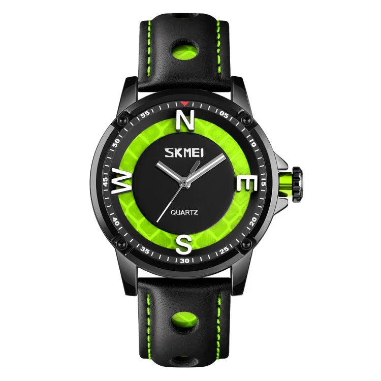 SKMEI 9211 Montre Homme Tendance Quartz Cadran Stéréo Aiguilles Lumineuses Créative Sport Mode Affaires