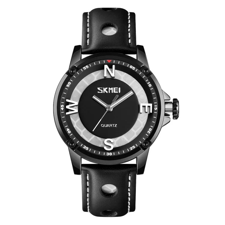 SKMEI 9211 Montre Homme Tendance Quartz Cadran Stéréo Aiguilles Lumineuses Créative Sport Mode Affaires