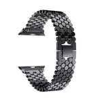 Pour bracelet de montre en acier inoxydable nid d'abeille 44 mm Apple Watch Series 5 et 4 / 42 mm 3, 2 et 1, pour Apple Watch Series 5 et 4 44 mm