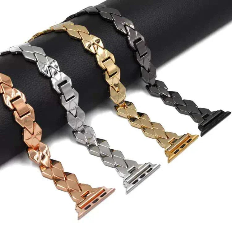 Bracelet en acier inoxydable avec diamants pour Apple Watch Series 5 et 4 (40 mm) / 3, 2 et 1 (38 mm), pour Apple Watch Series 5 et 4 (40 mm)