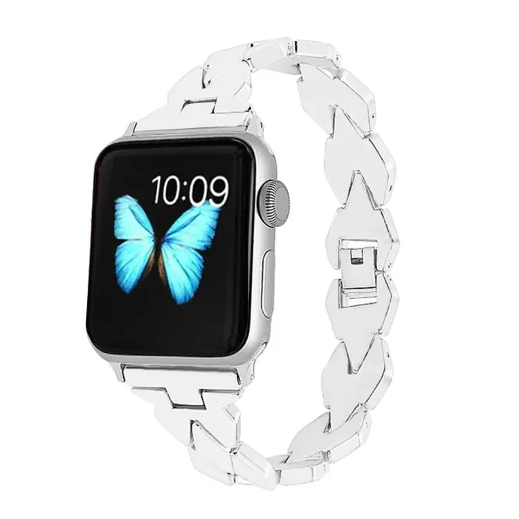 Bracelet en acier inoxydable avec diamants pour Apple Watch Series 5 et 4 (40 mm) / 3, 2 et 1 (38 mm), pour Apple Watch Series 5 et 4 (40 mm)