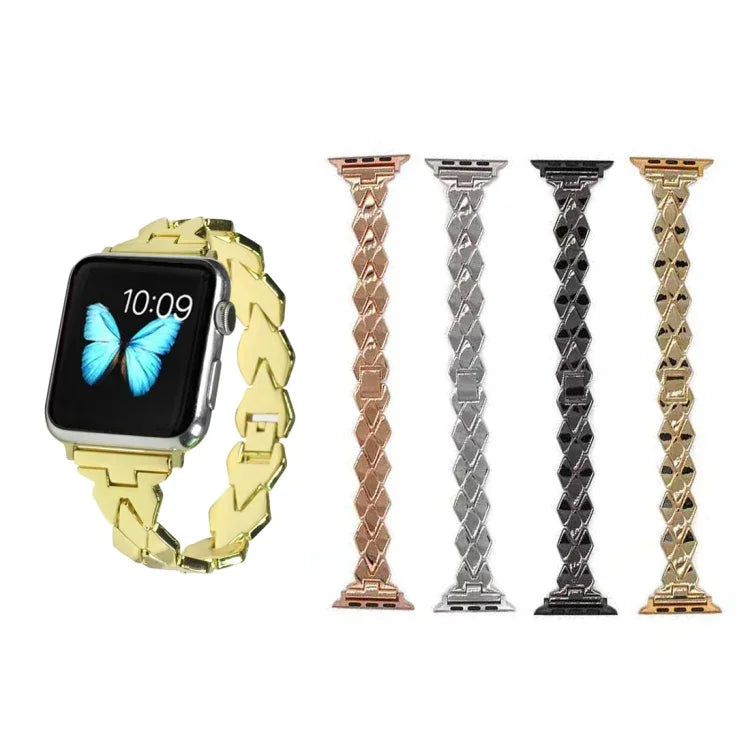 Bracelet en acier inoxydable avec diamants pour Apple Watch Series 5 et 4 (40 mm) / 3, 2 et 1 (38 mm), pour Apple Watch Series 5 et 4 (40 mm)