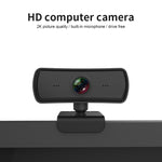 Webcam C3 400W Pixels Résolution 2K Mise au point automatique HD 1080P Rotation à 360° pour diffusion en direct, vidéoconférence, travail, avec micro USB sans pilote, C3