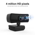 Webcam C3 400W Pixels Résolution 2K Mise au point automatique HD 1080P Rotation à 360° pour diffusion en direct, vidéoconférence, travail, avec micro USB sans pilote, C3