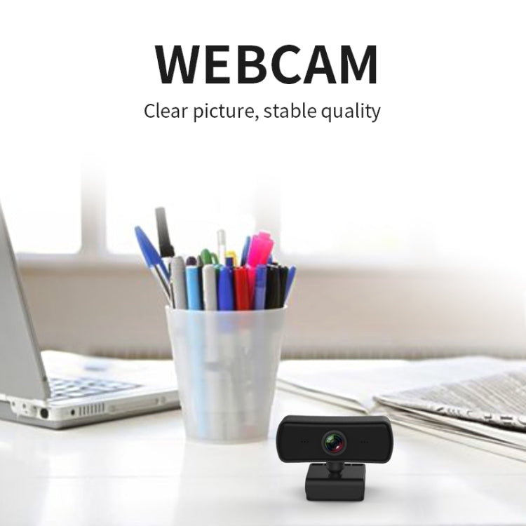 Webcam C3 400W Pixels Résolution 2K Mise au point automatique HD 1080P Rotation à 360° pour diffusion en direct, vidéoconférence, travail, avec micro USB sans pilote, C3