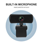 Webcam C3 400W Pixels Résolution 2K Mise au point automatique HD 1080P Rotation à 360° pour diffusion en direct, vidéoconférence, travail, avec micro USB sans pilote, C3