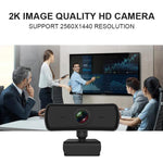 Webcam C3 400W Pixels Résolution 2K Mise au point automatique HD 1080P Rotation à 360° pour diffusion en direct, vidéoconférence, travail, avec micro USB sans pilote, C3