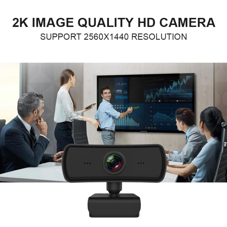 Webcam C3 400W Pixels Résolution 2K Mise au point automatique HD 1080P Rotation à 360° pour diffusion en direct, vidéoconférence, travail, avec micro USB sans pilote, C3