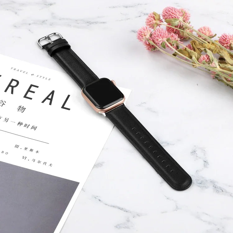 Bracelet en cuir à trous ronds pour Apple Watch Series 5 et 4 (44 mm), Series 3, 2 et 1 (42 mm).