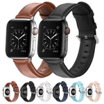 Bracelet en cuir à trous ronds pour Apple Watch Series 5 et 4 (44 mm), Series 3, 2 et 1 (42 mm).