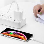 Chargeur de voyage 2 en 1 avec port USB-C / Type-C unique + câble de données de charge rapide 3A PD 3.0 USB-C / Type-C vers USB-C / Type-C, longueur du câble : 1m, 18W 1m