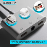 Adaptateur ZS-KL21820 3-en-1 de port de charge 8 broches vers 8 broches + prise écouteurs 8 broches + prise écouteurs 3,5 mm