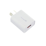Chargeur à interface USB unique QC 3.0 18W 3A, prise AU