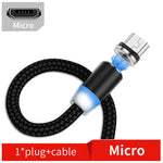 Câble de charge magnétique tressé bicolore en nylon avec connecteur magnétique métallique USB vers Micro USB, longueur du câble : 1 m, Micro USB