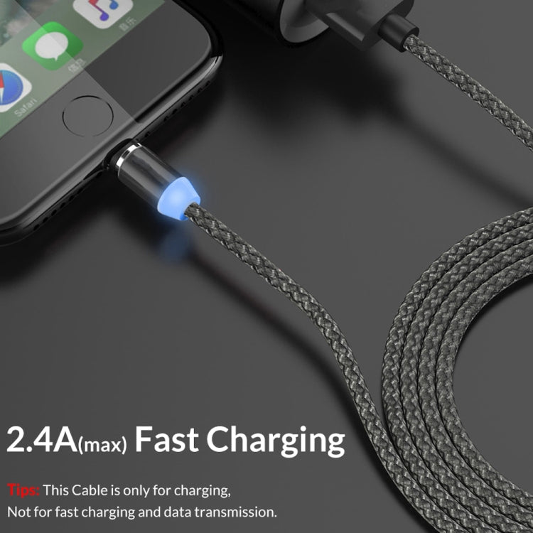 Câble de charge magnétique tressé bicolore en nylon avec connecteur magnétique métallique USB vers Micro USB, longueur du câble : 1 m, Micro USB