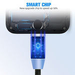 Câble de charge magnétique tressé bicolore en nylon avec connecteur magnétique métallique USB vers Micro USB, longueur du câble : 1 m, Micro USB
